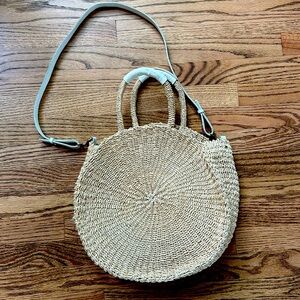 Clare V Woven Straw Crossbody Purse
